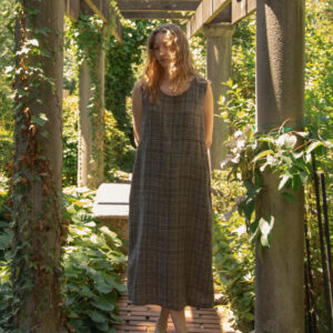 DRESS - GREY PLAID