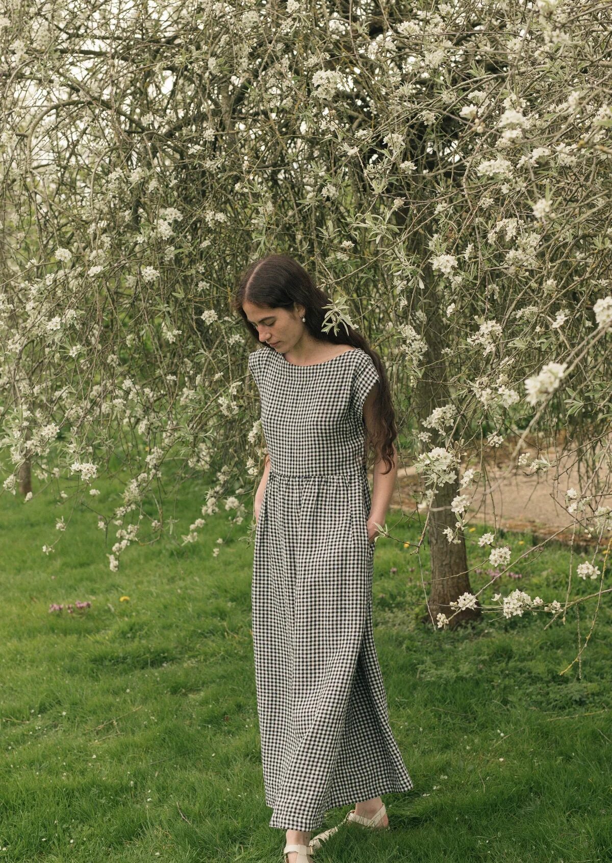 DRESS - GINGHAM NOIR