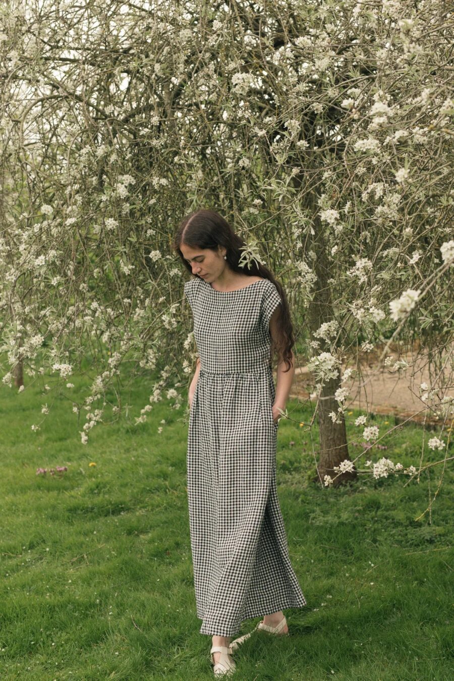 DRESS - GINGHAM NOIR