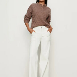 WIDE LEG JEAN - CHALK