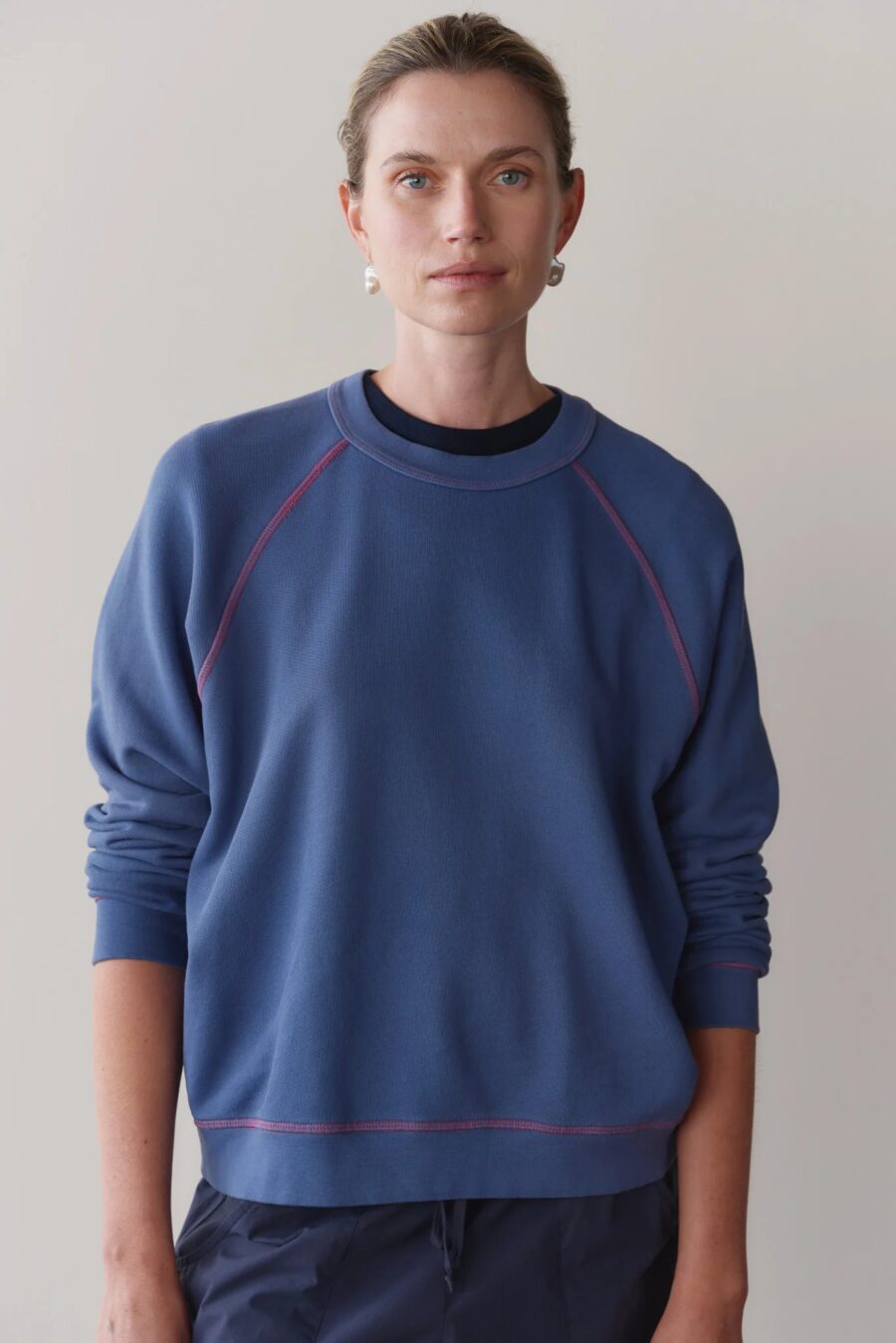STITCH SWEATSHIRT - LAPIS RASPBERRY