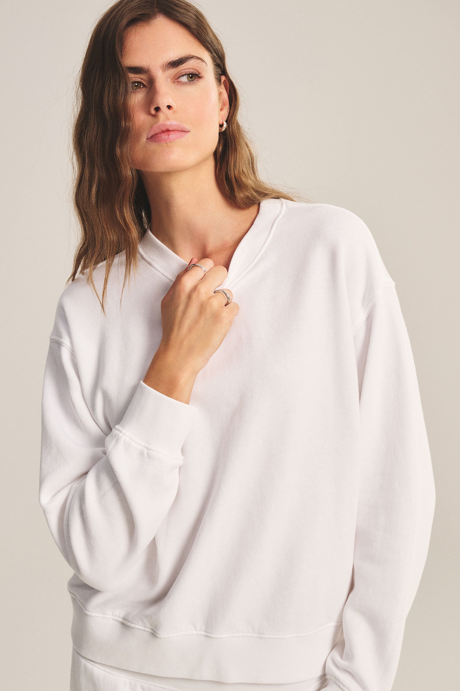 FLEECE TOP - WHITE